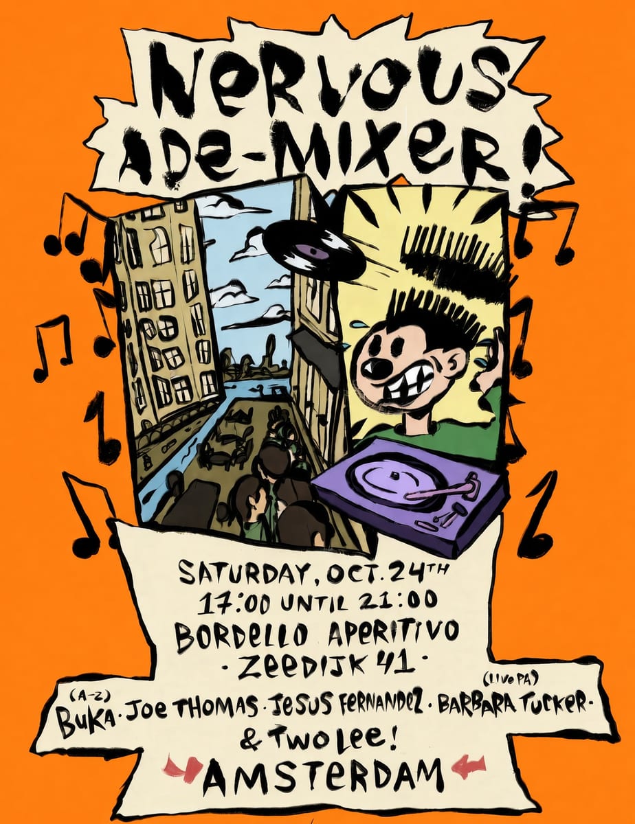 Nervous Records ADE Mixer 2026 at Bordello Aperitivo, Amsterdam, during ...